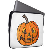 Glitzer Jack O'Lantern Laptopschutzhülle (Vorne Rechts)