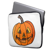 Glitzer Jack O'Lantern Laptopschutzhülle (Vorderseite Links)