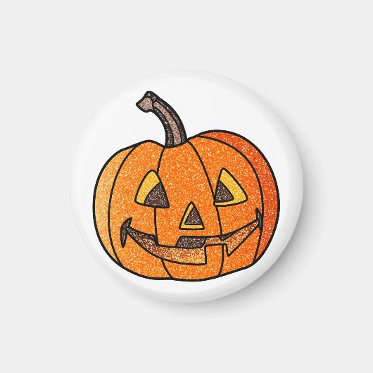 Glitzer Jack O'Lantern Magnet (Vorne)