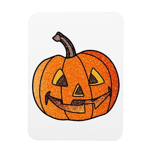Glitzer Jack O'Lantern Magnet (Vertikal)