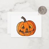 Glitzer Jack O'Lantern Mitteilungskarte (Vorderseite/Rückseite Beispiel)