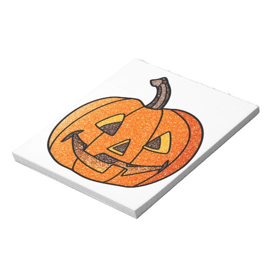 Glitzer Jack O'Lantern Notizblock (Rotiert)