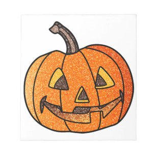 Glitzer Jack O'Lantern Notizblock