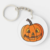 Glitzer Jack O'Lantern Schlüsselanhänger (Vorderseite)
