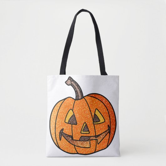 Glitzer Jack O'Lantern Tasche (Vorderseite)