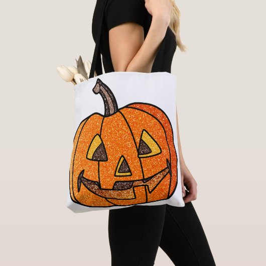 Glitzer Jack O'Lantern Tasche (Von Nahem)