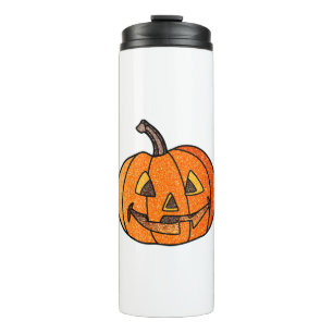 Glitzer Jack O'Lantern Thermosbecher