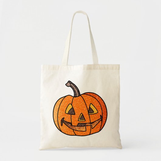Glitzer Jack O'Lantern Tragetasche (Vorne)
