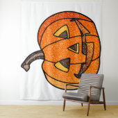 Glitzer Jack O'Lantern Wandteppich (Beispiel)
