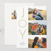 Glitzer JOY 3 Stacks Pix Feiertagskarte (Vorne/Hinten)