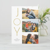 Glitzer JOY 3 Stacks Pix Feiertagskarte (Stehend Vorderseite)