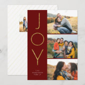 Glitzer JOY 3 Stacks Pix Feiertagskarte (Vorne/Hinten)