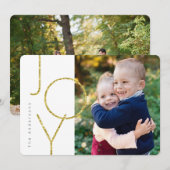 Glitzer JOY Foto Ferienkarte Feiertagskarte (Vorne/Hinten)