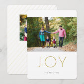 Glitzer JOY Foto Urlaubskarte Feiertagskarte (Vorne/Hinten)