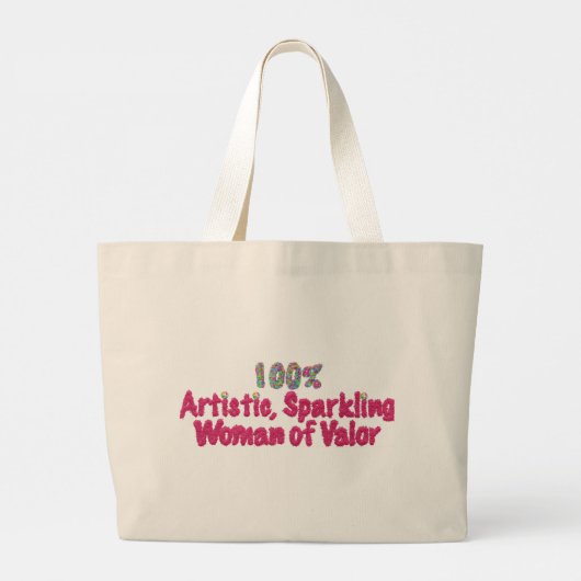 Glitzer Jumbo Stoffbeutel (Rückseite)