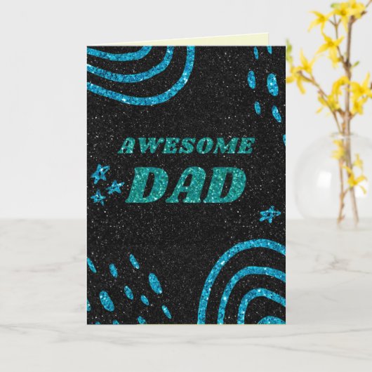 Glitzer-Karte des phantastischen Vaters Karte (Gelbe Blume)