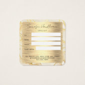 Glitzer-Karte für das Geschenk des Goldenen Fohlen (Rückseite)