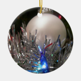 Glitzer Keramik Ornament