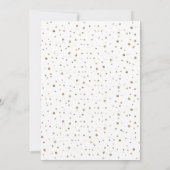 Glitzer-Kiefer aus Gold, Konfetti-Brautparty Einladung (Rückseite)