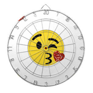 Glitzer kiss emoji dartscheibe