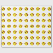 Glitzer kiss emoji geschenkpapier (Flach)