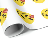 Glitzer kiss emoji geschenkpapier (Rolleneckpunkt)