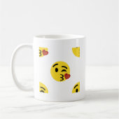 Glitzer kiss emoji kaffeetasse (Links)
