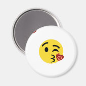 Glitzer kiss emoji magnet (Vorderseite/Rückseite)
