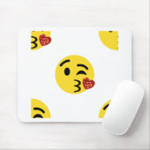 Glitzer kiss emoji mousepad (Mit Mouse)