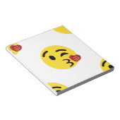 Glitzer kiss emoji notizblock (angewinkelt)