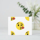 Glitzer kiss emoji postkarte (Stehend Vorderseite)
