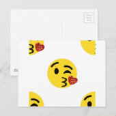 Glitzer kiss emoji postkarte (Vorne/Hinten)
