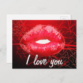 Glitzer Kiss ME Postkarte (Vorne/Hinten)