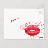 Glitzer Kiss ME Postkarte (Rückseite)