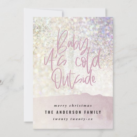 Glitzer Klasse Baby seine Kälte außerhalb von Weih (Vorderseite)