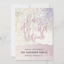 Glitzer Klasse Baby seine Kälte außerhalb von Weih