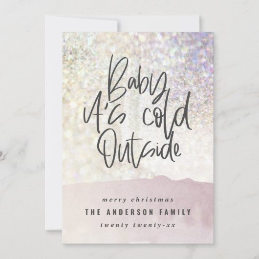 Glitzer Klasse Baby seine Kälte außerhalb von Weih (Vorderseite)