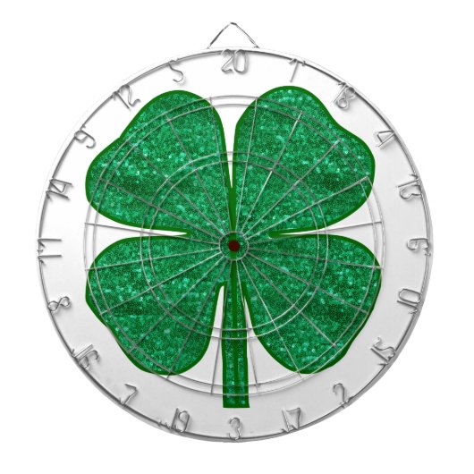 Glitzer Kleeblatt Dartscheibe (vorne)