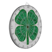 Glitzer Kleeblatt Dartscheibe (Vorderseite Links)