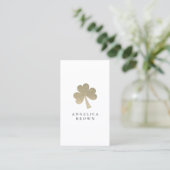 Glitzer-Kleeblatt-Geschäfts-Karte Visitenkarte (Stehend Vorderseite)
