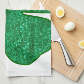 Glitzer Kleeblatt Handtuch (Viertel Falte)