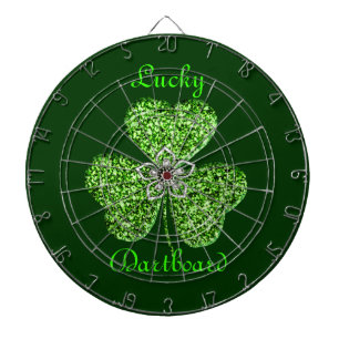 Glitzer Kleeblatt und Blume Dart Board Dartscheibe