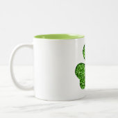 Glitzer Kleeblatt und Blume Tasse (Links)