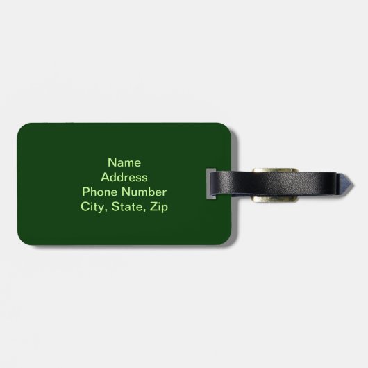 Glitzer-Kleeblatt- und Hufeisen-Gepäckmarke Gepäckanhänger (Rückseite horizontal)