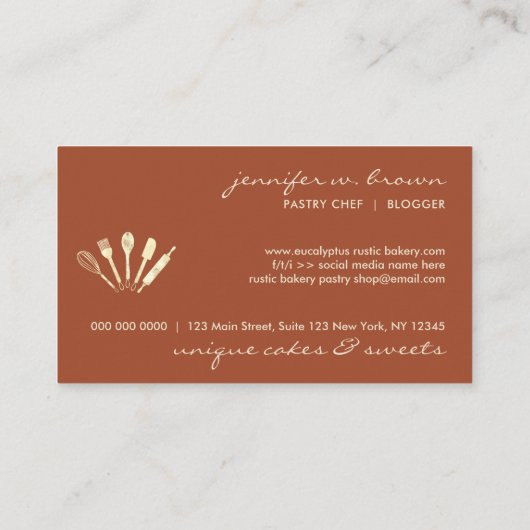 Glitzer Konditorei Koch hausgemachte Backwaren Ter Visitenkarte (Rückseite)