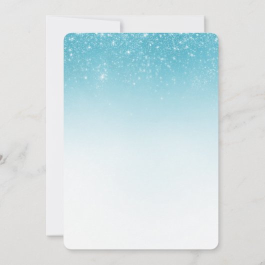 Glitzer Konfetti 15. Hochzeitstag Einladung (Rückseite)