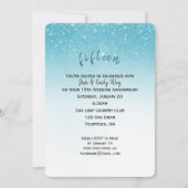 Glitzer Konfetti 15. Hochzeitstag Einladung (Vorderseite)