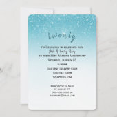 Glitzer Konfetti 20. Hochzeitstag Einladung (Vorderseite)