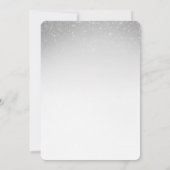 Glitzer Konfetti 35. Hochzeitstag Einladung (Rückseite)