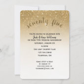 Glitzer Konfetti 75. Hochzeitstag Einladung (Vorderseite)